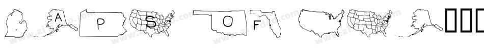 Maps of USA字体转换